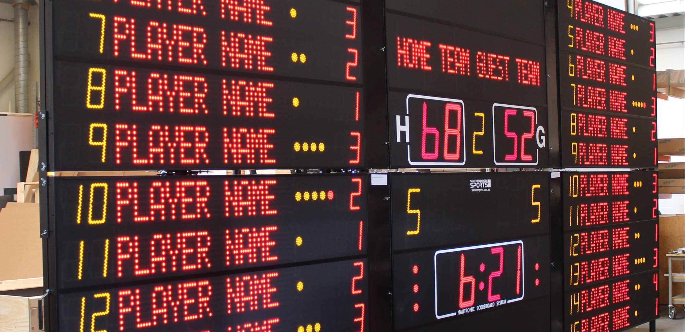 Спортивное табло FIBA-1 — уникальная сборно-разборная модель от Nautronic